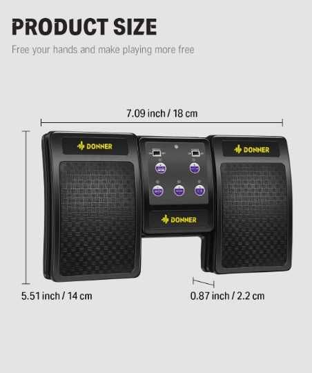 Bezprzewodowy pedał nożny Donner Bluetooth