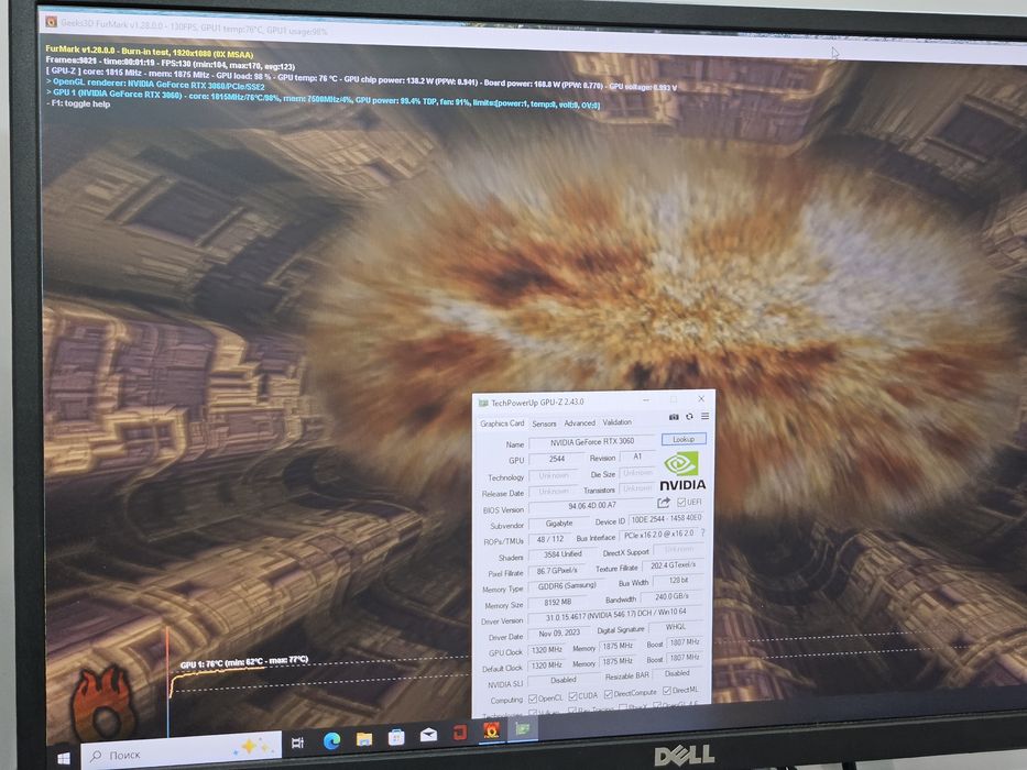 Видеокарта RTX 3060 8gb Gigabyte