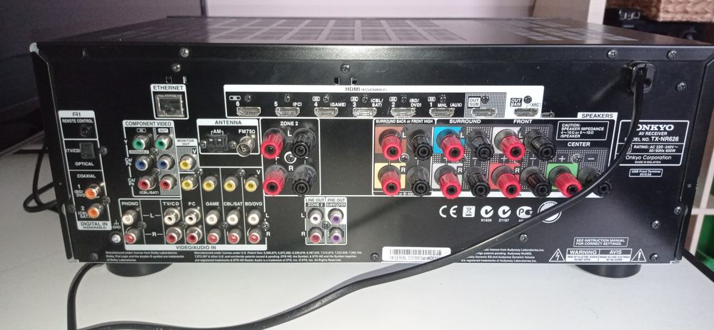 Onkyo TX-NR626 WiFi Bluetooth 4K Spotify super stan komplet amplituner