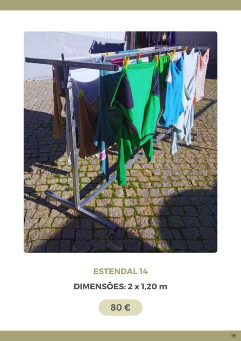 Estendais novos galvanizados com rodas,,apartir de 80€