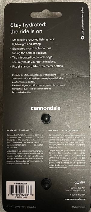 Koszyk na bidon Cannondale ReGrip 38g.