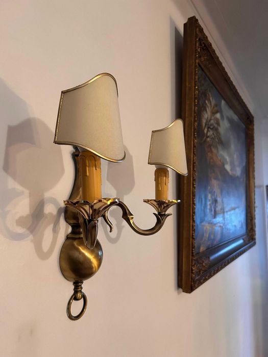 Par de apliques / candeeiros de parede Vintage