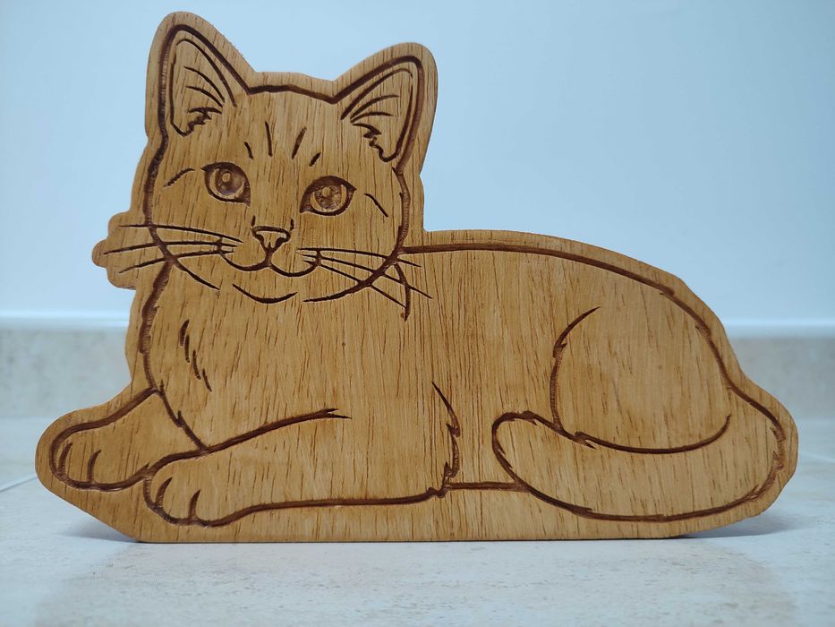 Comedouro/Bebedouro Personalizado em Madeira