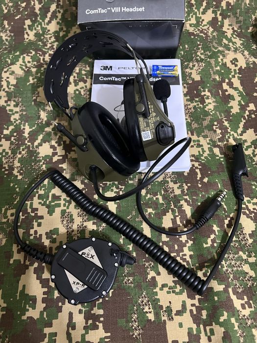 Активні тактичні навушники 3M PELTOR ComTac VIII з гарнітурою + РТТ…