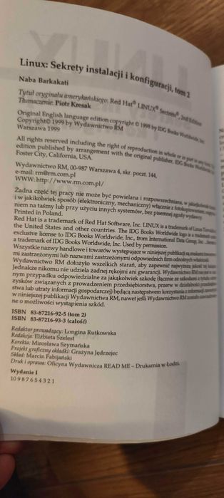 Książka Linux - Sekrety instalacji i konfiguracji - tom 2