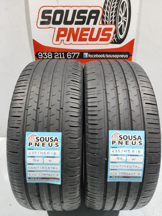 2 pneus semi novos 235-45R18 Continental - Oferta dos Portes