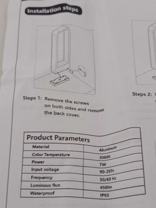 SHUNIU LED Lampa Ogrodowa 7W 3000K 30CM IP65