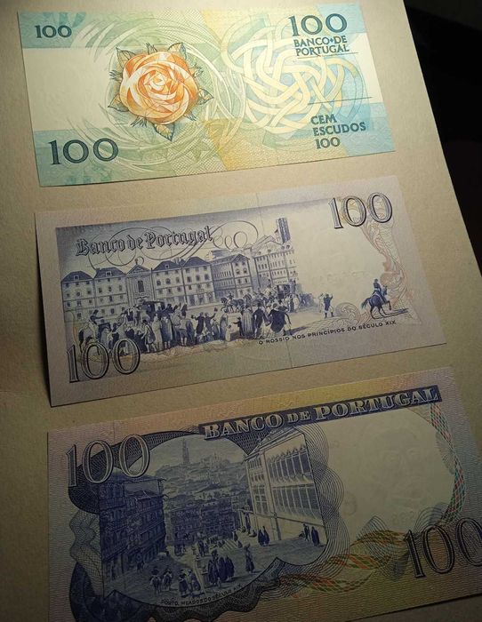 Colecção de 3 Notas 100 escudos - Portes Grátis