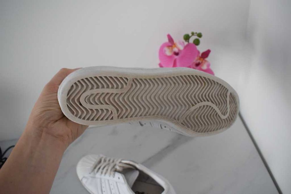Adidas 39 1/3 buty sneakersy skórzane białe