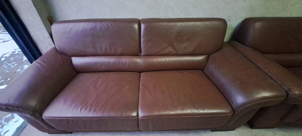 Kanapy skórzane dwie sztuki