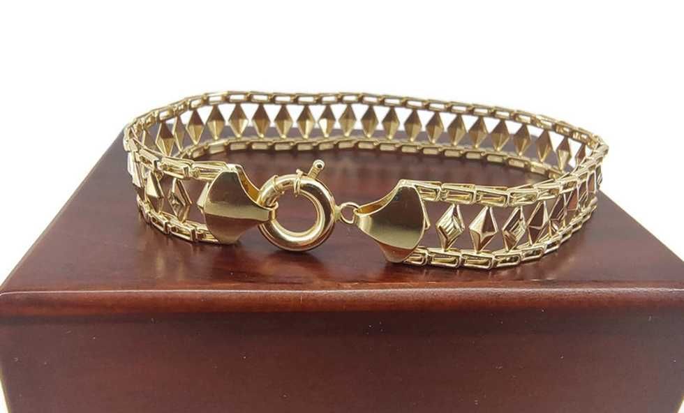 Zjawiskowa złota bransoletka P.585, 18 cm,