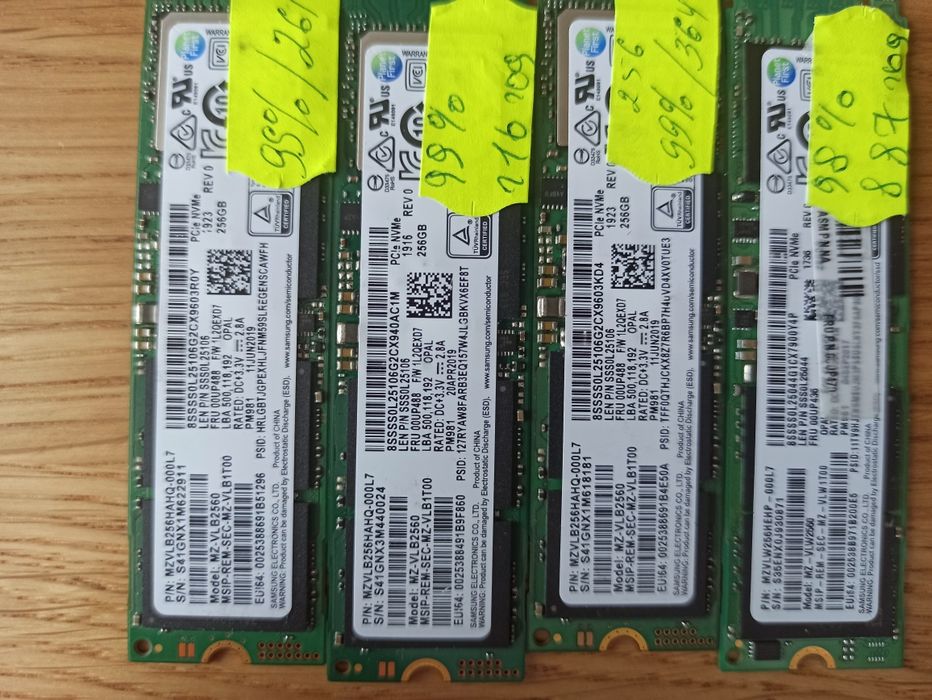 SSD NVMe 256GB Samsung PM961/981 ( EVO OEM) M.2 2280 — Топ швидкість
