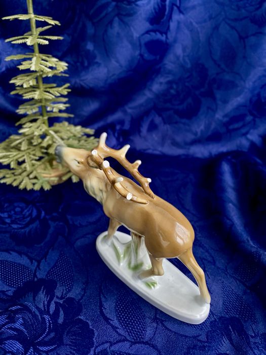 1930-ті! Арт-деко статуетка Німеччина лось фарфор антикварна