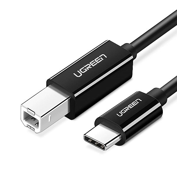 Kabel Ugreen US370, 45034 do drukarki USB-C / USB-B 1m - czarny