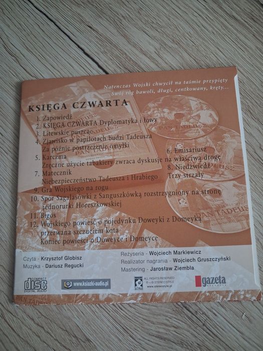 Płyta CD Adam Mickiewicz Pan Tadeusz Księga Czwarta