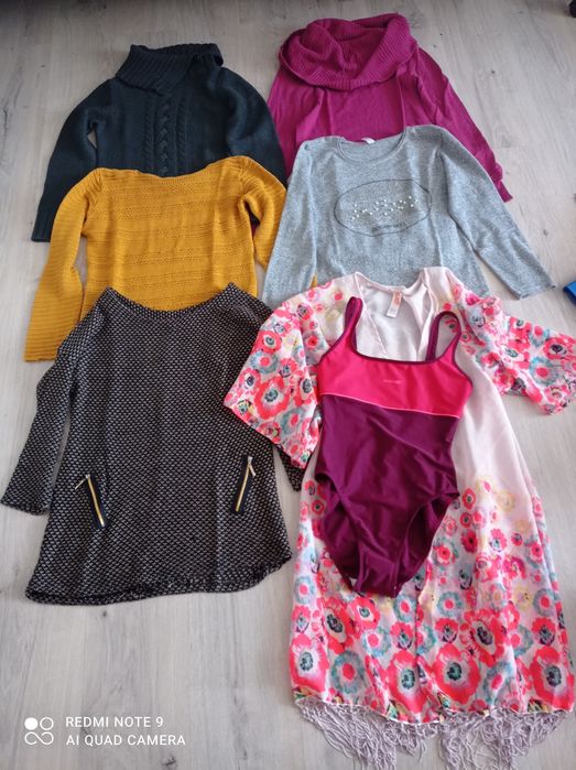 Zestaw 25 szt.paka paczka ubrań S 36 kurtki bluzki sukienki swetry