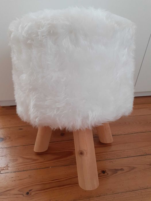 New Stool - Very Attractive Fuzzy Rug