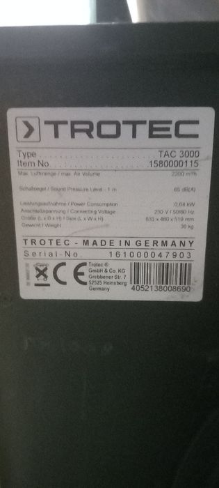 Oczyszczacz powietrza Trotec Tac 3000