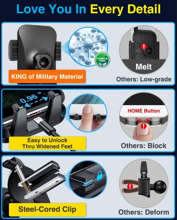 Vanmass samochodowy uchwyt na telefon komórkowy