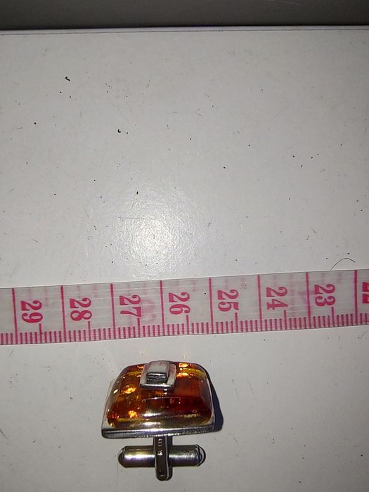 Spinki do mankietów bursztyn baltycki srebro