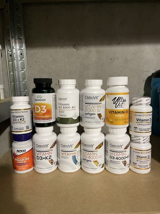 Витамин Д3+К2 OstroVit Vitamin D3 4000 + K2 90т есть, 5000IU, 8000IU