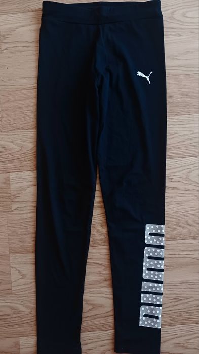 Puma Legginsy Dziewczęce! Puma ALOHA Leggings G 855992! Czarne!  Roz.1