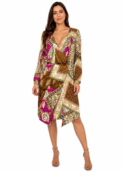Sukienka BOHO GEOMETRYCZNA Wielokolorowa XL