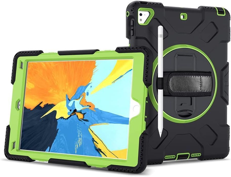 Etui do iPad 9/8/7 10.2" Pancerne z Obrotową Podstawką Czarne