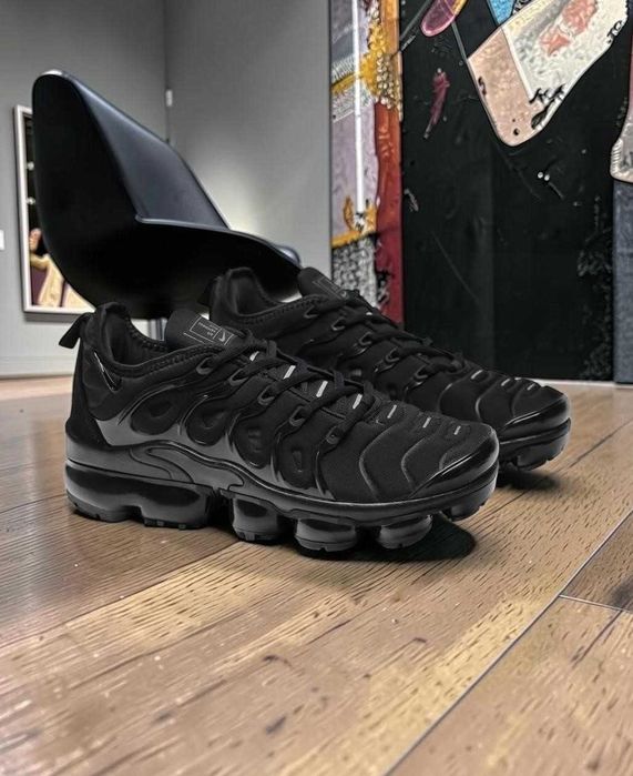 (БЕЗ ПЕРЕДОПЛАТИ) 36 - 40 Nike Air VaporMax Plus Triple Black Найк Аир Вапорма