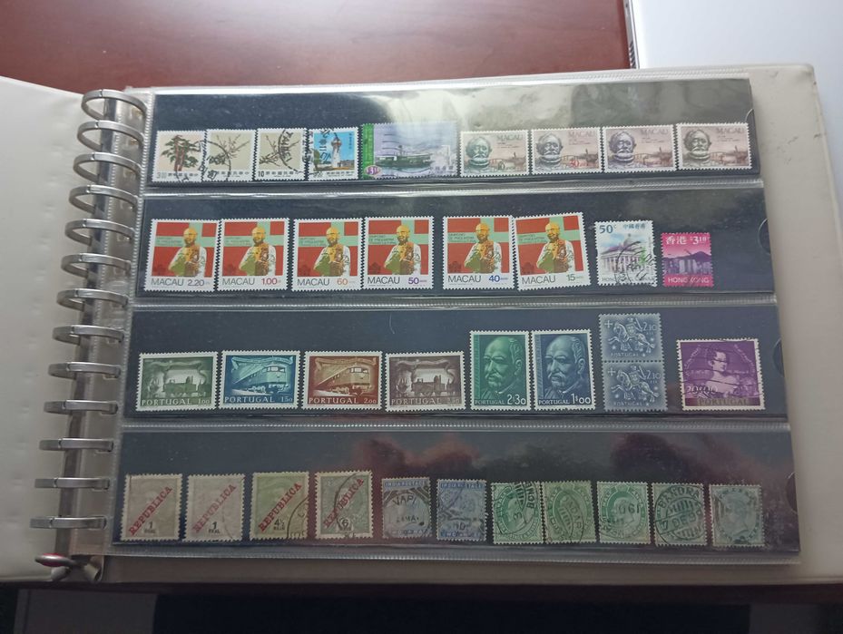 Selos novos e usados de Macau ,Portugal e Índia