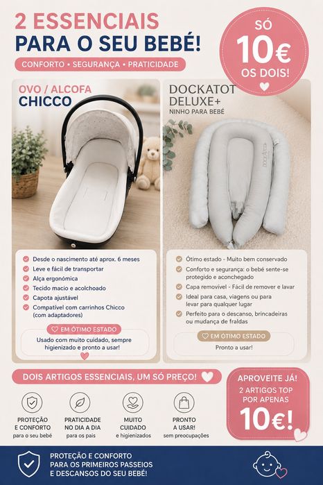 Alcofa e Ninho para bebê
