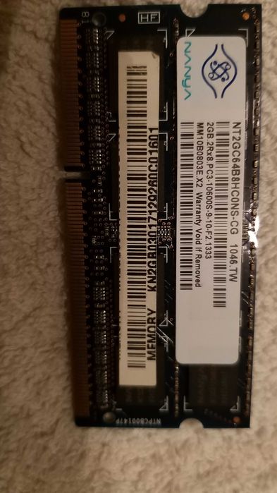 memoria Ram portátil nanya 2gb