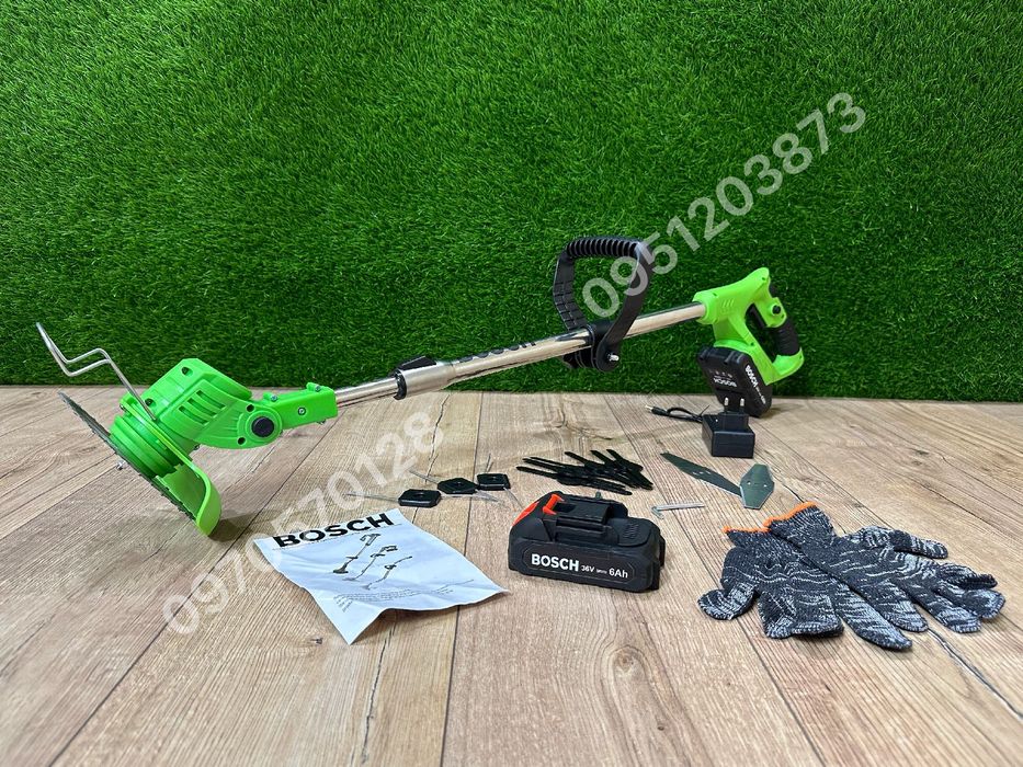 Аккумуляторный триммер BOSCH BUR179BL 36V 6Ah Штанга телескопическая