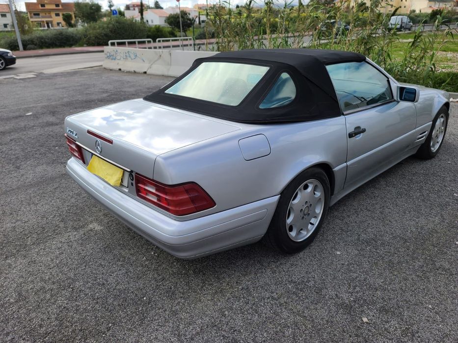 Mercedes SL 500, 1992, prata. Bem estimada, estofamentos em pele. foto 2