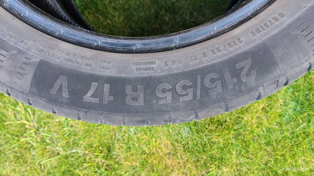 Opony Continental 215/55 R17V używane
