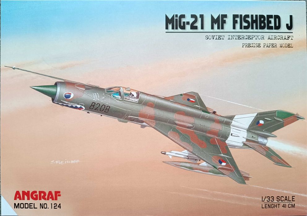Model kartonowy Angraf 124 : samolot MIG-21 MF FISHBED J