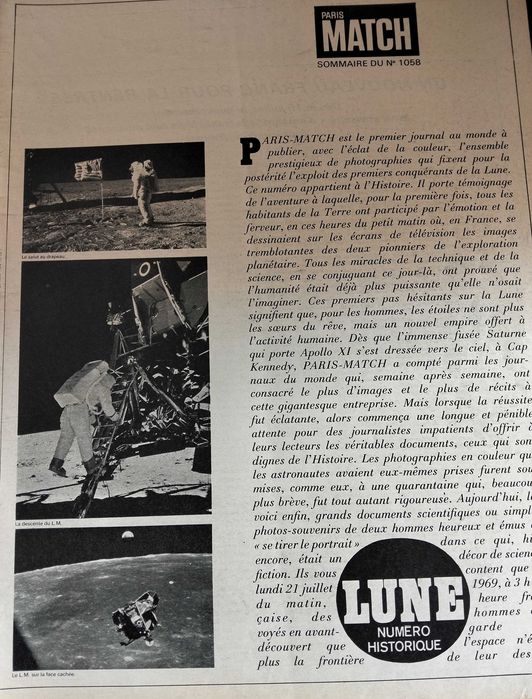 Paris Match número 1058 - 16 de Agosto de 1969