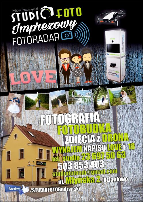 Fotobudka Fotolustro Fotograf Cieżki dym Miłość Fontanny iskier