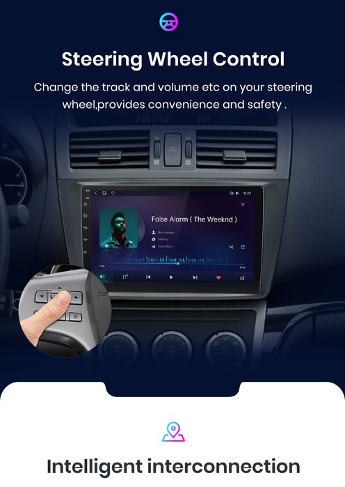 Rádio Android Mazda 6 2008 a 2015 com CANBUS Wi-Fi GPS Canbus 2/32GB