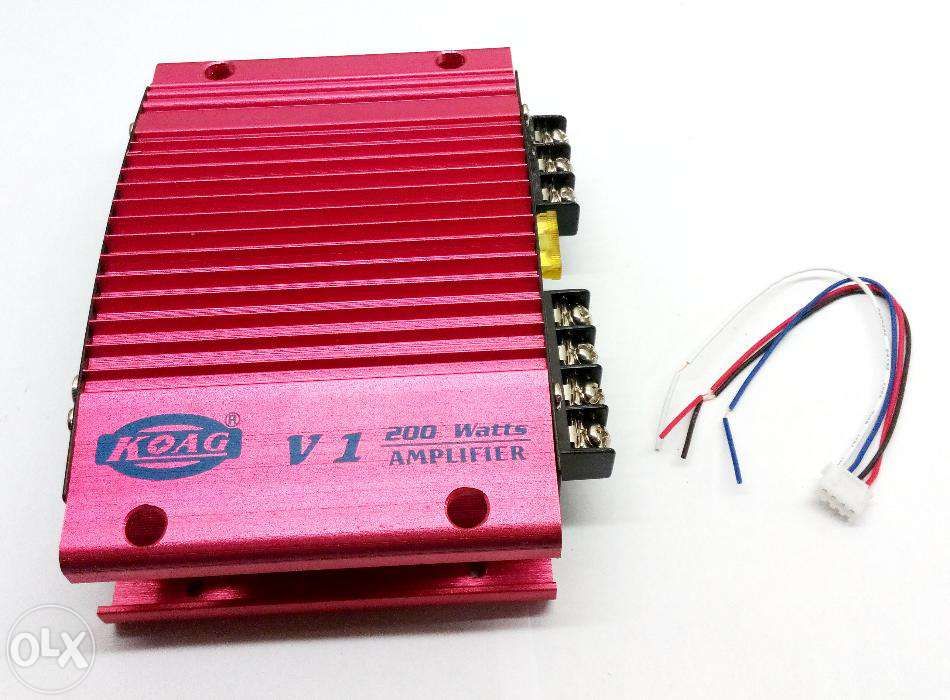 Amplificador Koag V1 para carro com 200 Watts de potência