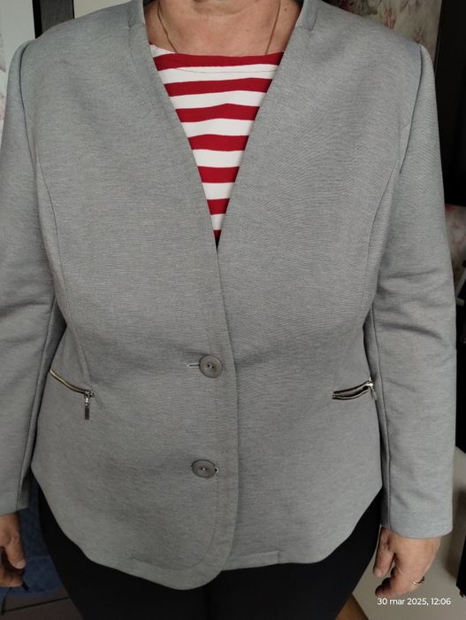 Marynarka żakiet kolor szary rozmiar 50