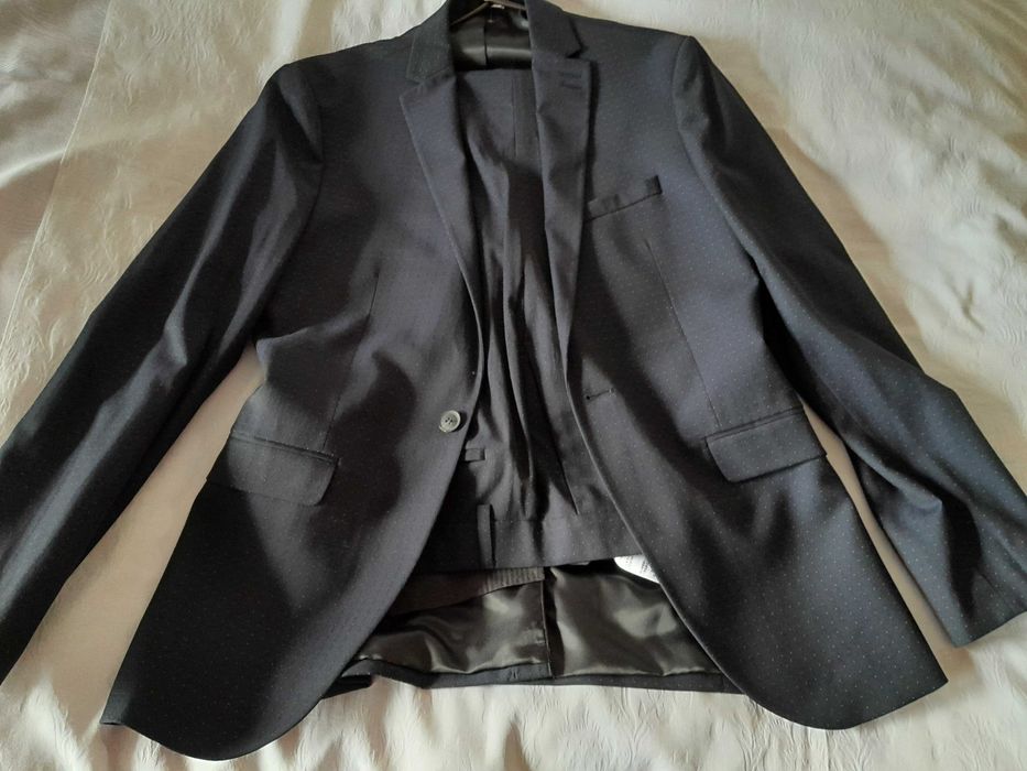 garnitur granatowy młodzieżowy/ męski Topman roz. 50 S