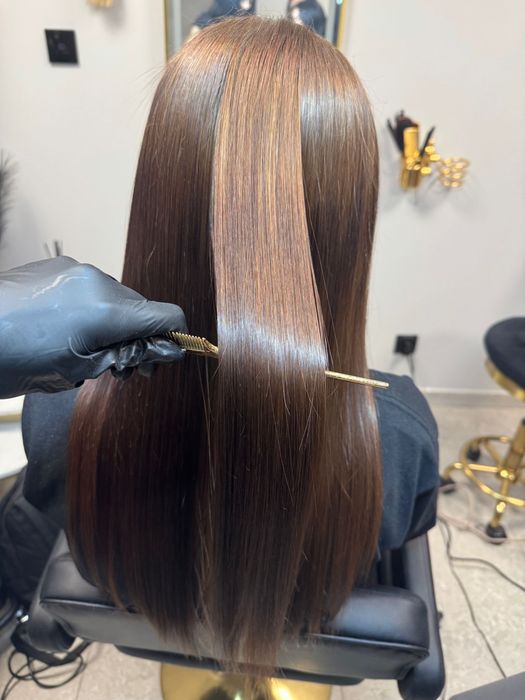 Keratynowe prostowanie włosów /nanoplastia /botox