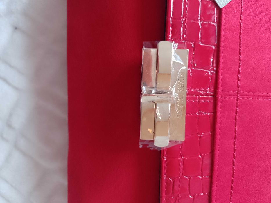 RIVER ISLAND/ Czerwona torebka kopertówka z Londynu, NOWA