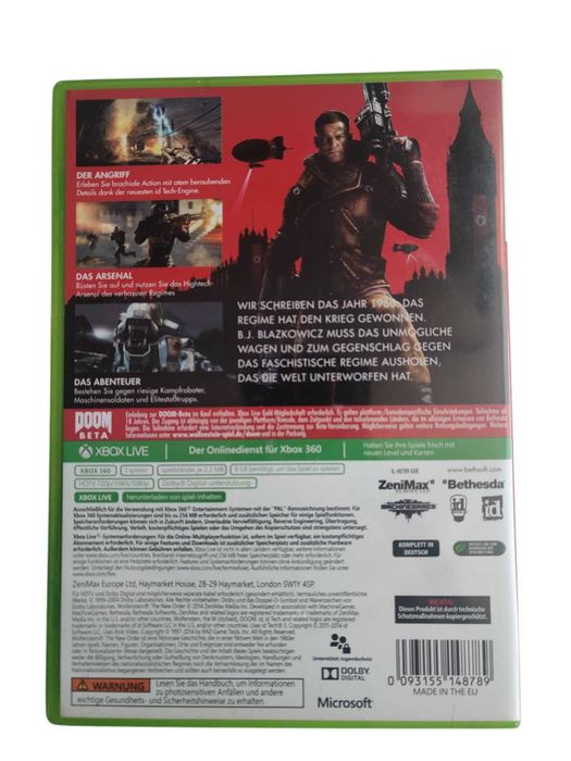 Gra Wolfenstein The new order Xbox 360