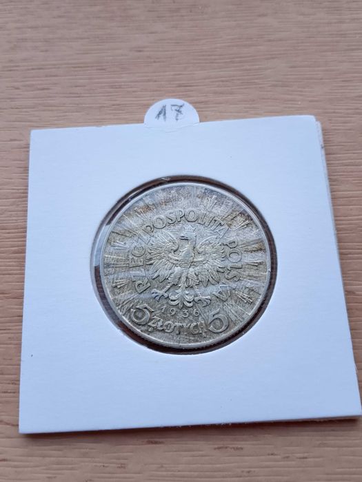 Moneta 5 zł Piłsudski 1936 Monety z 2RP nr.17 srebro