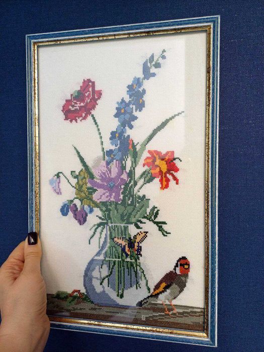 Вишита картина ручної роботи "Букет"