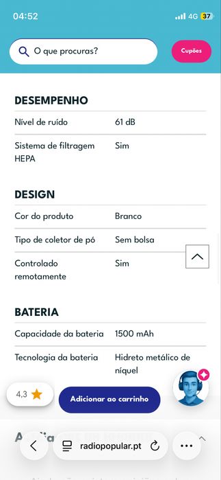 Vendo aspirador robot