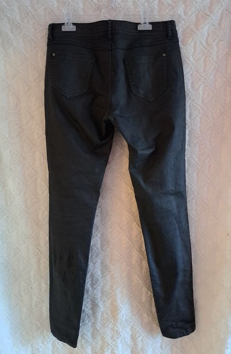 Spodnie skinny czarne imitacja skóry