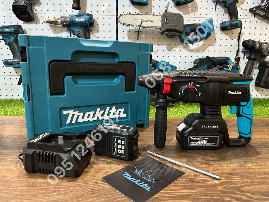 Аккумуляторный Перфоратор Makita DHR202BL 36V 8Ah Сила удара 3.3 Дж